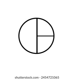 Gráfico circular Icono lineal Artes