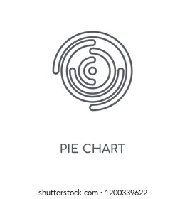 Pie chart linear icon. Pie chart concept stroke symbol design. Thin graphic elements vector illustration, outline pattern on a white background, eps 10.