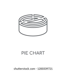 Pie chart linear icon. Pie chart concept stroke symbol design. Thin graphic elements vector illustration, outline pattern on a white background, eps 10.