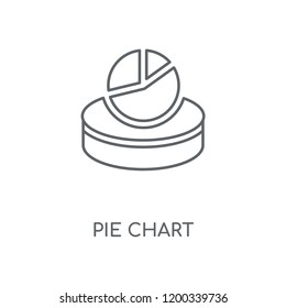 Pie chart linear icon. Pie chart concept stroke symbol design. Thin graphic elements vector illustration, outline pattern on a white background, eps 10.