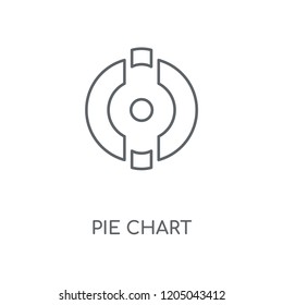 Pie chart linear icon. Pie chart concept stroke symbol design. Thin graphic elements vector illustration, outline pattern on a white background, eps 10.