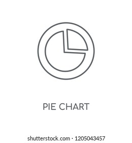 Pie chart linear icon. Pie chart concept stroke symbol design. Thin graphic elements vector illustration, outline pattern on a white background, eps 10.
