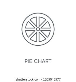 Pie chart linear icon. Pie chart concept stroke symbol design. Thin graphic elements vector illustration, outline pattern on a white background, eps 10.