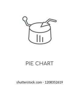 Pie chart linear icon. Pie chart concept stroke symbol design. Thin graphic elements vector illustration, outline pattern on a white background, eps 10.