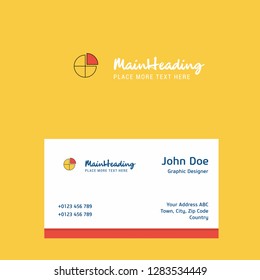 Pie chart logo Design with business card template. Elegant corporate identity. - Vector