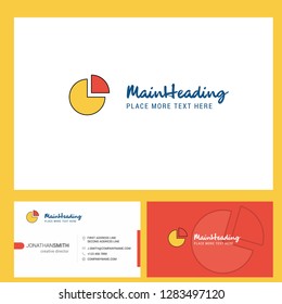 Pie chart  Logo design with Tagline & Front and Back Busienss Card Template. Vector Creative Design