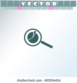 Pie Chart and Magnifying Glass icon.