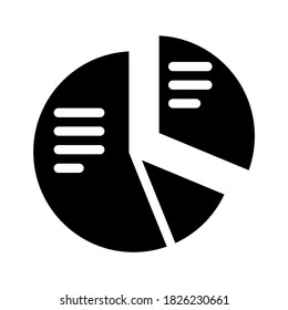 pie chart marketing analysis glyph icon vector. pie chart marketing analysis sign. isolated contour symbol black illustration