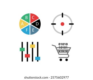 Pie chart, Marksmanship Clip , Equalizer, Shopping cart - Free business icons