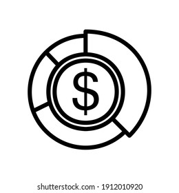 Wählen Sie das Symbol für Geld im Strich über Marketing und Wachstum für alle Projekte aus, verwenden Sie die Website Mobile App Präsentation