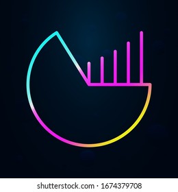 pie chart in nolan style icon. Simple thin line, outline vector of finance and chart icons for ui and ux, website or mobile application