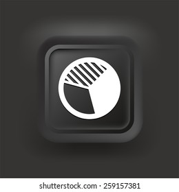 Pie Chart on Black Square Button