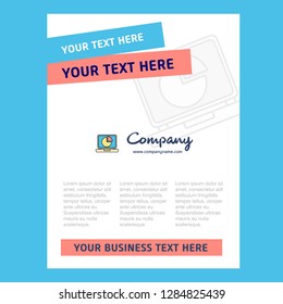 Pie chart on Laptop Title Page Design for Company profile ,annual report, presentations, leaflet, Brochure Vector Background