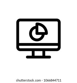 pie chart online icon vector