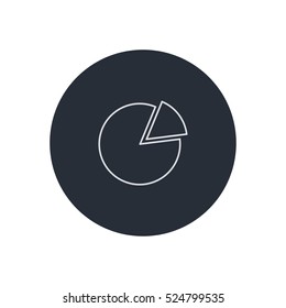 pie chart outline icon, can be used for web and mobile design