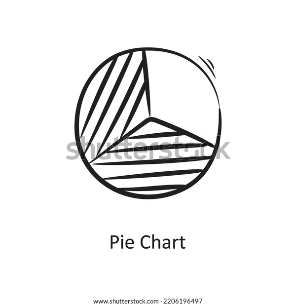 Pie Chart Outline Icon\
Design illustration. Project Management Symbol on White background\
EPS 10 File