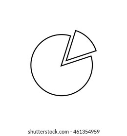 Pie chart outline icon illustration isolated vector sign symbol