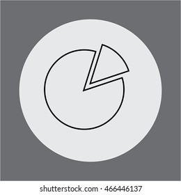 Pie chart outline icon illustration isolated vector sign symbol