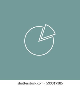 pie chart outline icon illustration, can be used for web  and mobile design