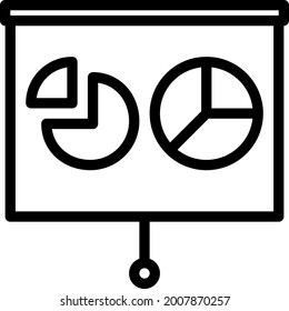 pie chart outline icon vector design illustration (marketing growth icon set )