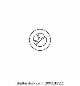 pie chart outline style icon in circle