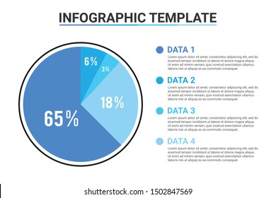 Pie Chart Percentage Progress Step Business Infographic Template Vector Design