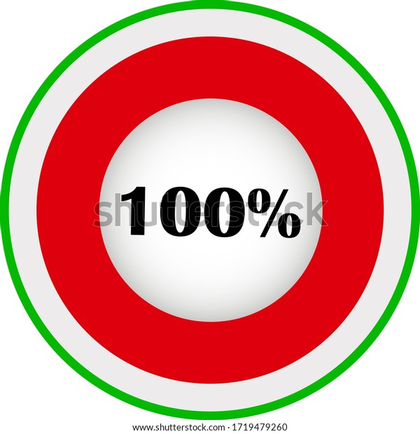 Pie Chart Percentage Visualization Inside Showing Stock Vector Royalty Free 1719479260 0144