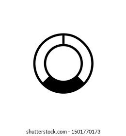 Pie Chart pictograph with bonus elements. Vector illustration style is flat iconic bicolor symbols, cobalt and gray colors, white background.