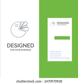 Pie, Chart, Presentation, Diagram Grey Logo Design and Business Card Template. Vector Icon Template background