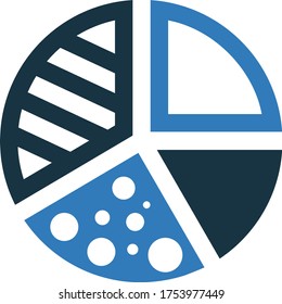Pie chart presentation icon, statistics, analysis graph