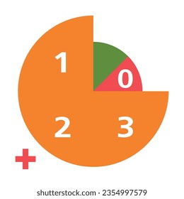 Pie chart proportion analysis. Signs for organization of workflow cartoon illustration. Business and finance concept. Colored flat vector isolated on white background