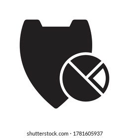 Pie chart protection icon - report security icon