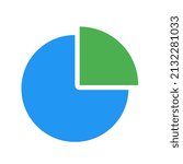 
pie chart quarter vector illustration.