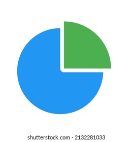 
pie chart quarter vector illustration.