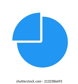 pie chart quarter vector illustration.