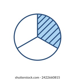 Pie Chart related vector icon. Isolated on white background. Vector illustration