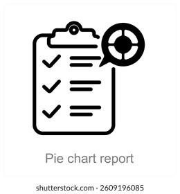 Pie Chart Report icon concept