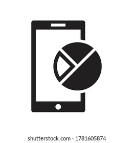 pie chart report icon - mobile device icon