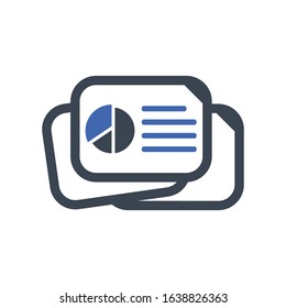 Pie Chart report icon, vector graphics