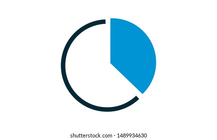 Pie chart report vector design template.