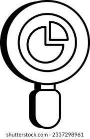pie chart research  flat icon design