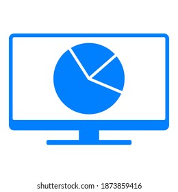 Pie chart and screen on white