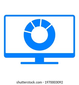 Pie chart and screen on white