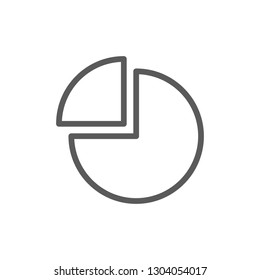 Pie chart with segment line icon.