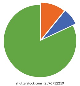 Pie chart set. Colorful diagram collection with 1,2,3, sections or steps. Circle icons for infographic, UI, web design, business presentation. Vector illustration.