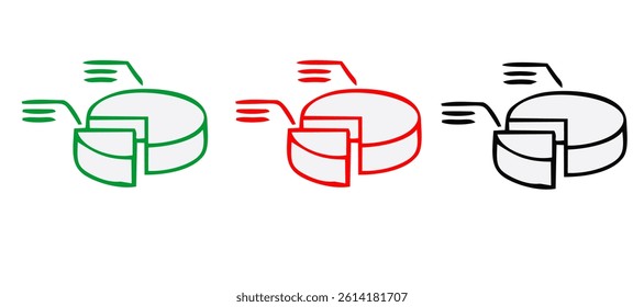 Pie chart set. Colorful diagram collection with 2,3,4,5,6 sections or steps. Circle icons for infographic, UI, web design, business presentation. Vector illustration