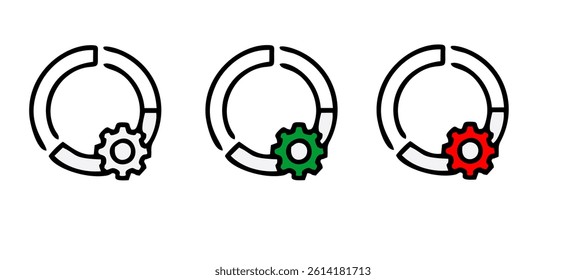 Pie chart set. Colorful diagram collection with 2,3,4,5,6 sections or steps. Circle icons for infographic, UI, web design, business presentation. Vector illustration