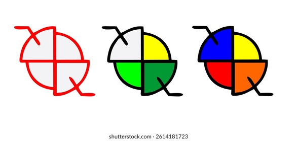 Pie chart set. Colorful diagram collection with 2,3,4,5,6 sections or steps. Circle icons for infographic, UI, web design, business presentation. Vector illustration