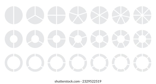 Pie chart set infographic diagram