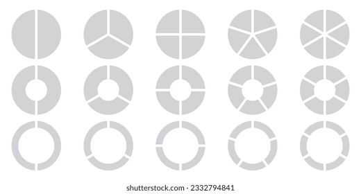 Pie chart set infographic diagram